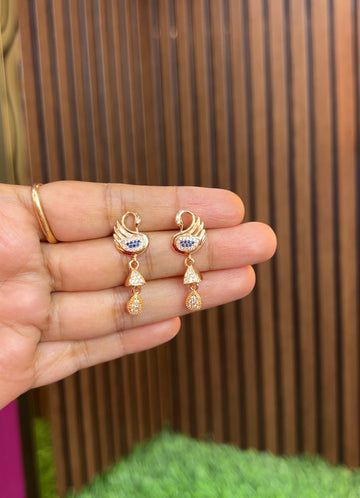 Rose gold earrings