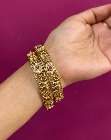 Antique finish bangles CZB001