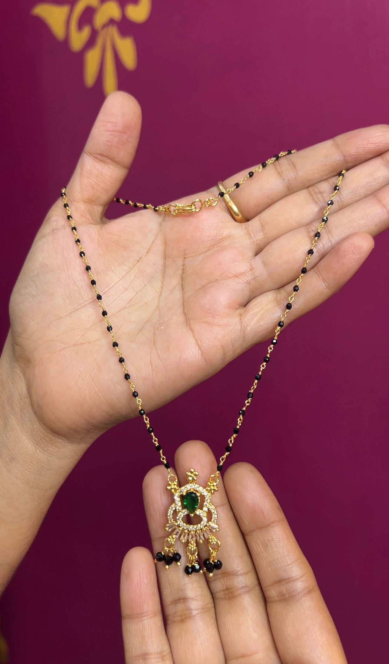 Black beads 16inches BB069