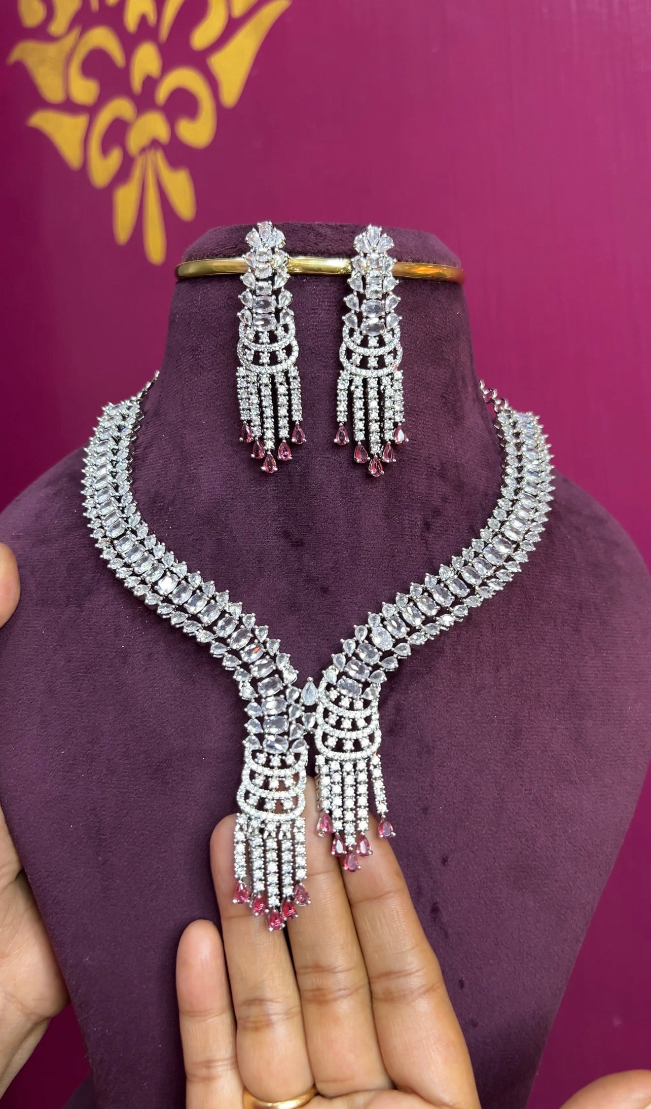 Rhodium necklace RHNK001