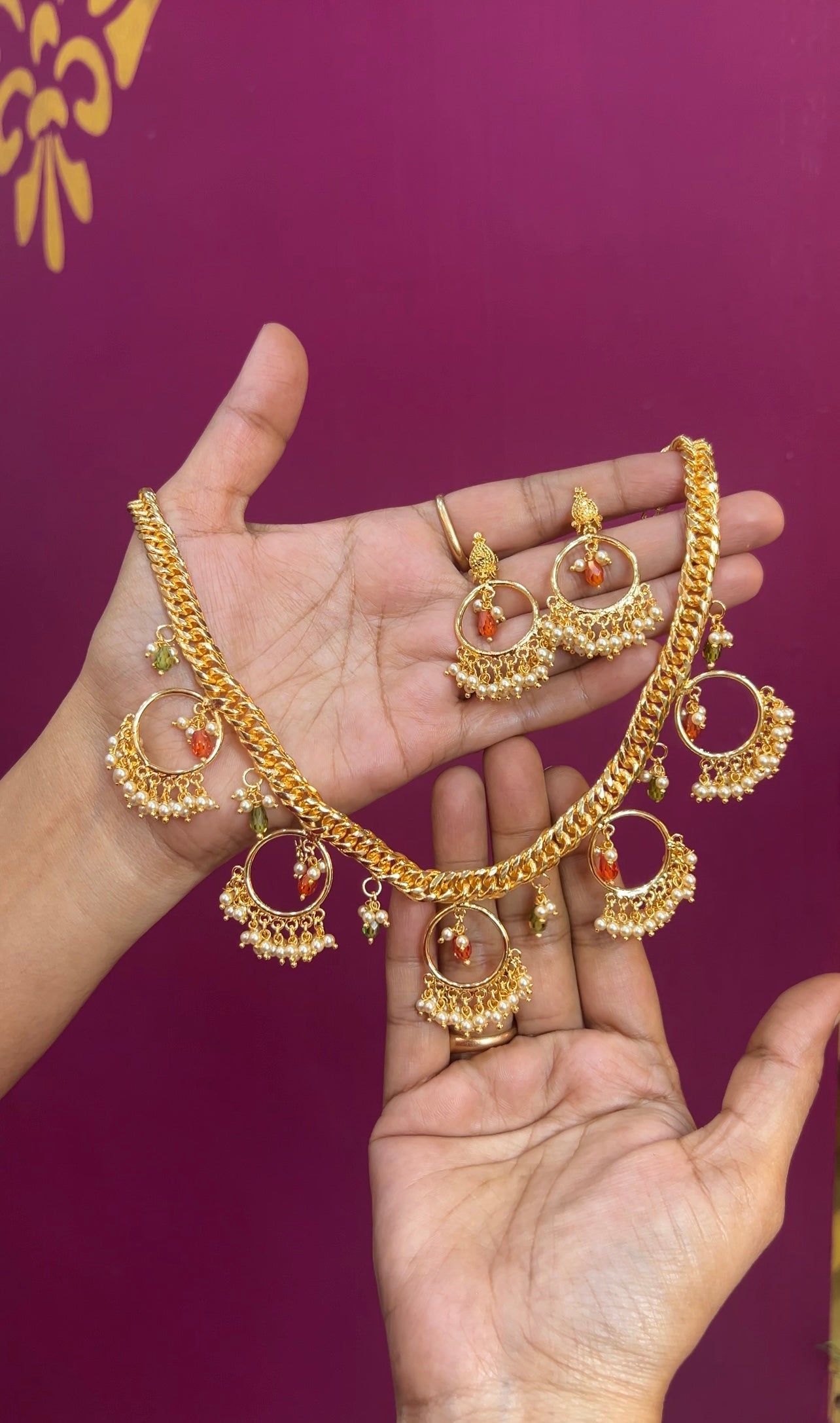 Jalebi necklace NK085