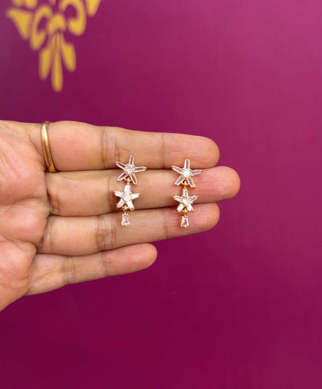 Rose gold earrings RG011