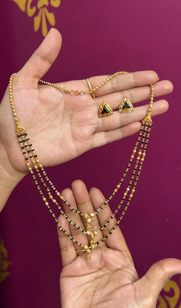 Black beads 18inches BB068