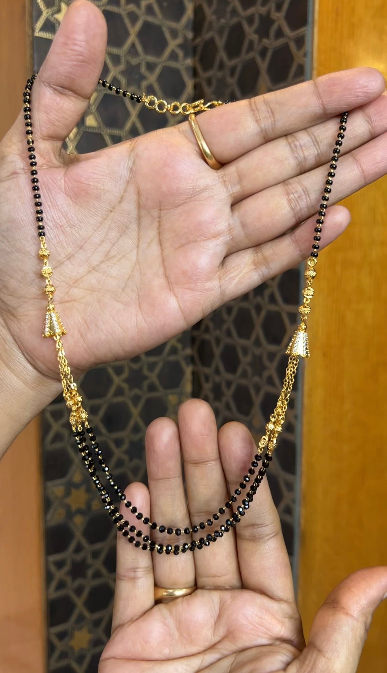 Black beads 18inches BB092