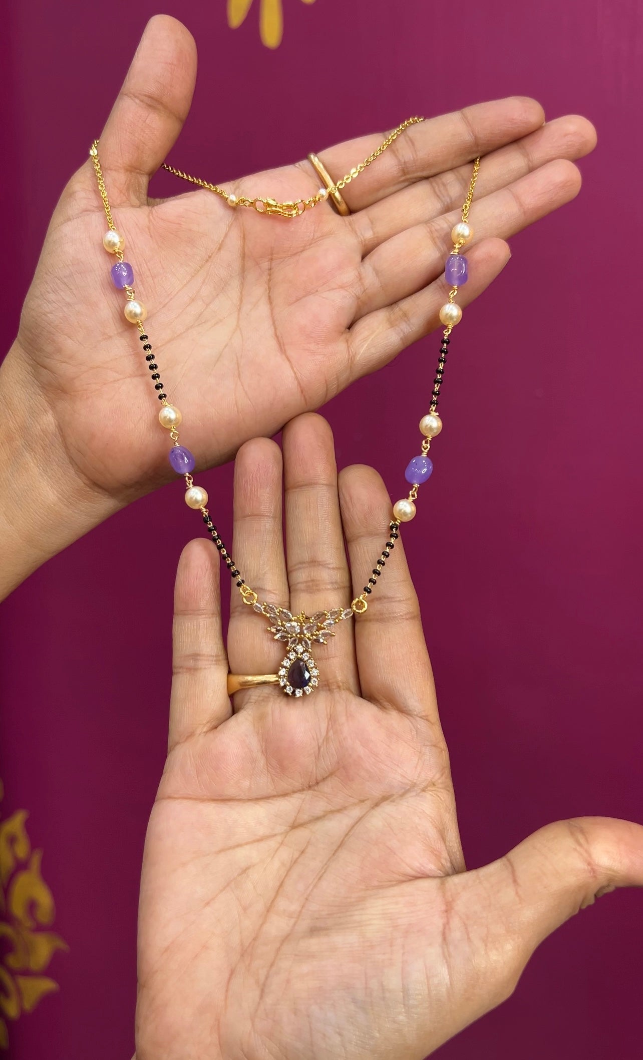 Black beads 16inches BB046