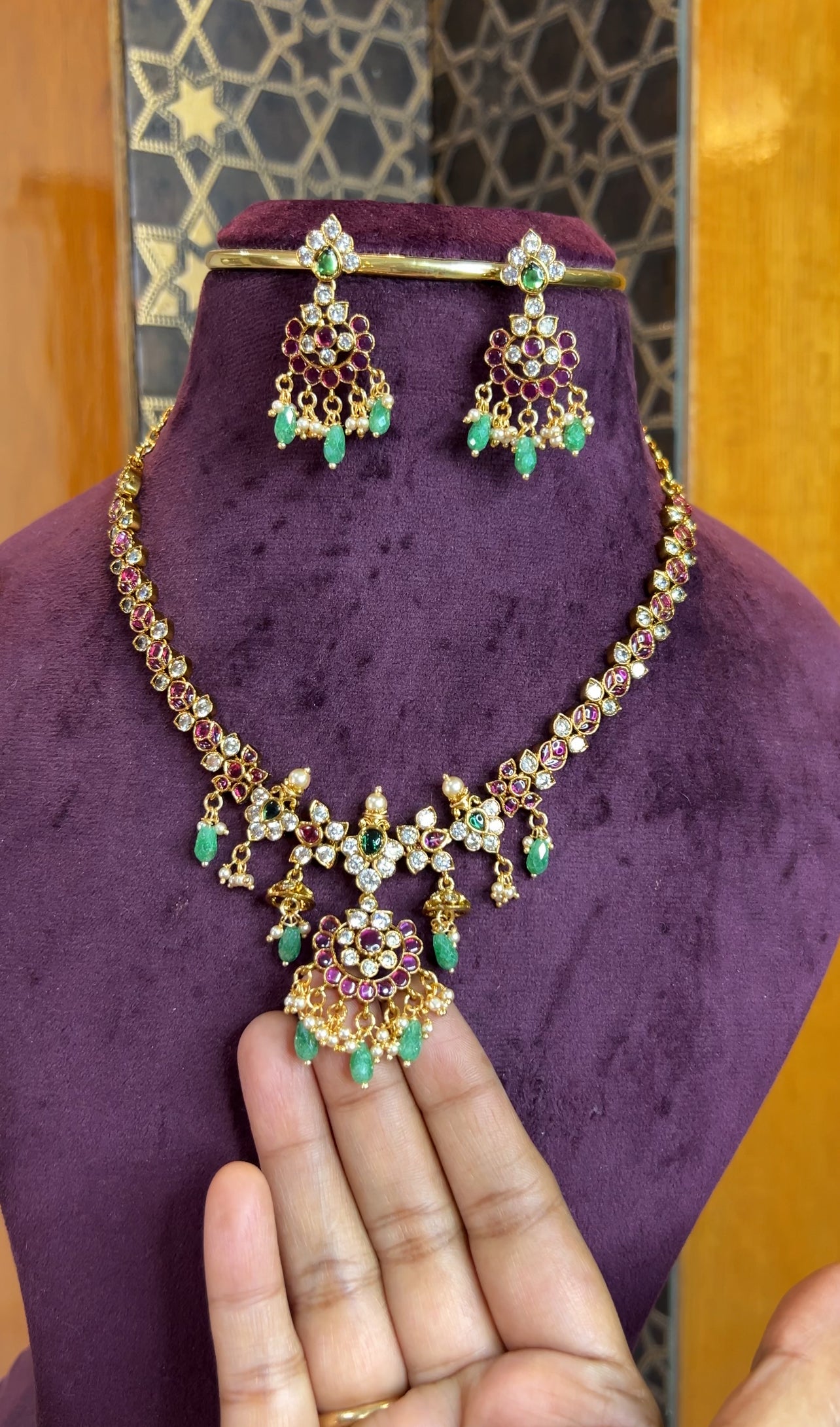 Antique finish necklace NK159