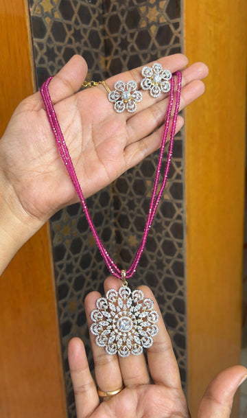 Beads chain with GJ locket set BCH071 18inches