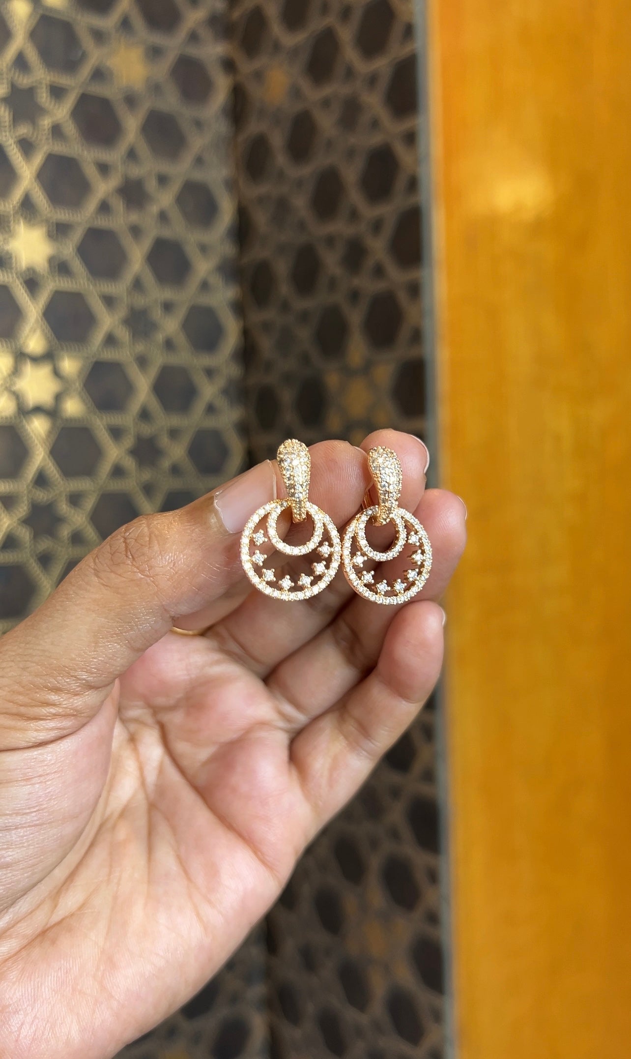 Rose gold earrings RG022