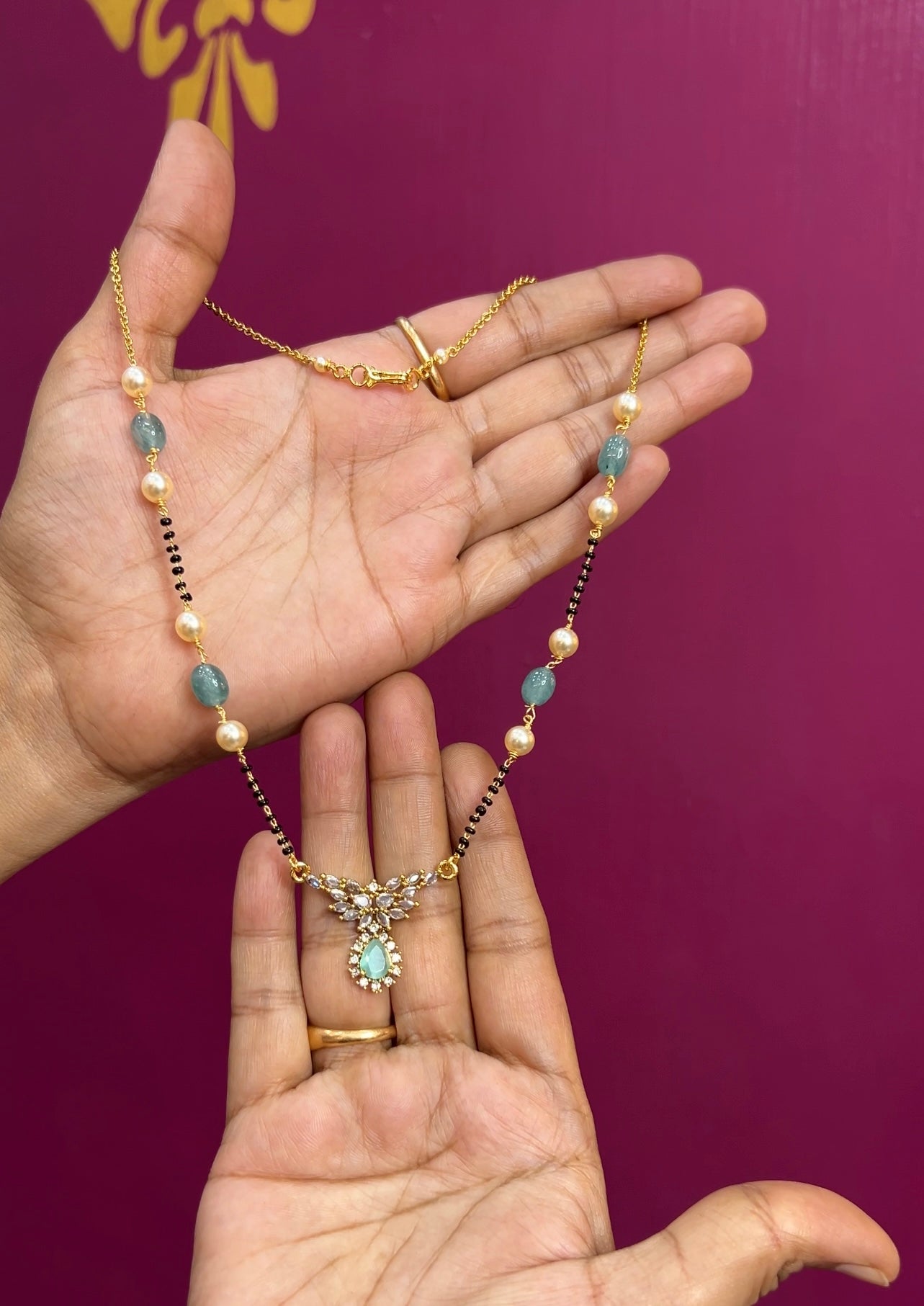 Black beads 16inches BB046