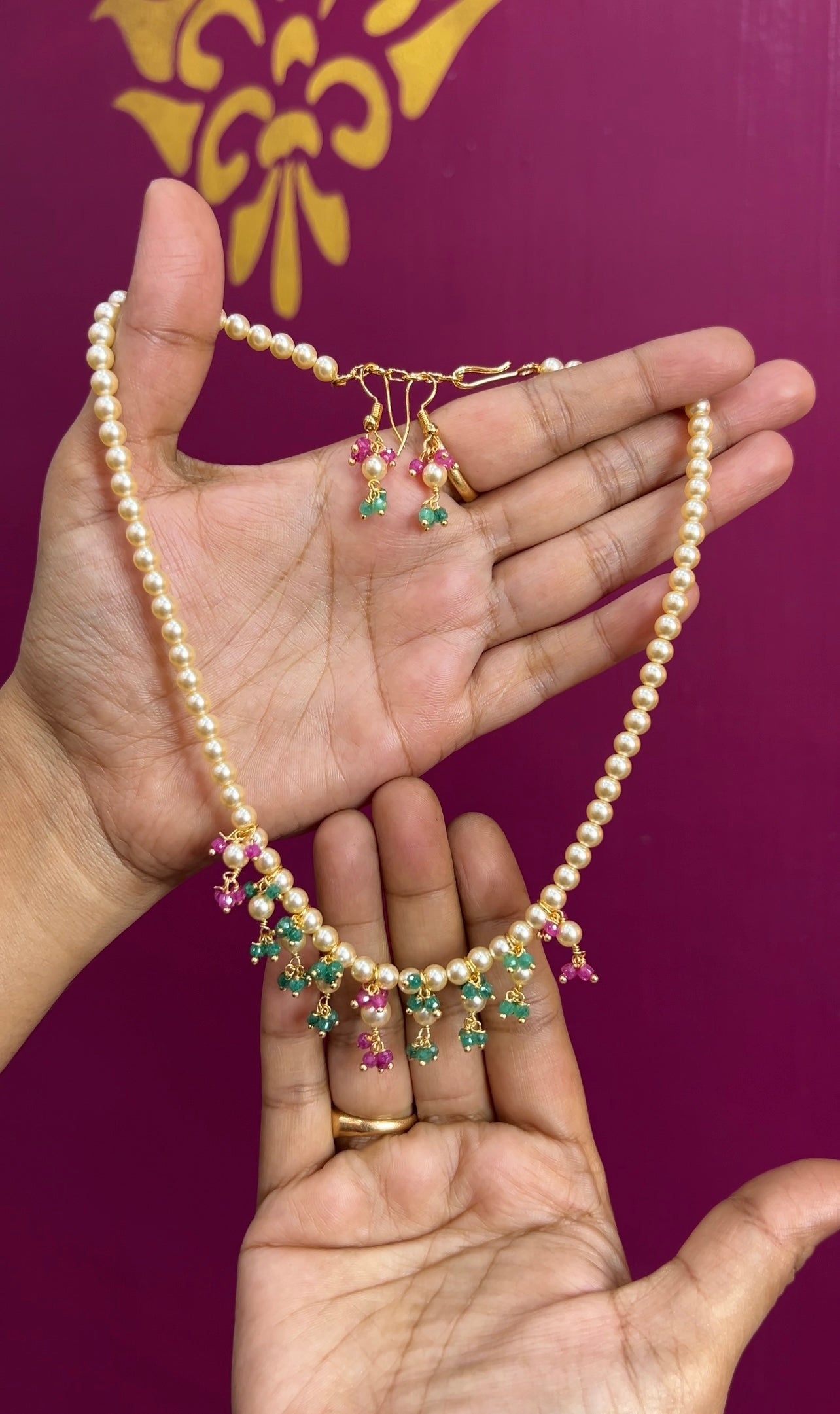 Pearls chain 18inches BCH025