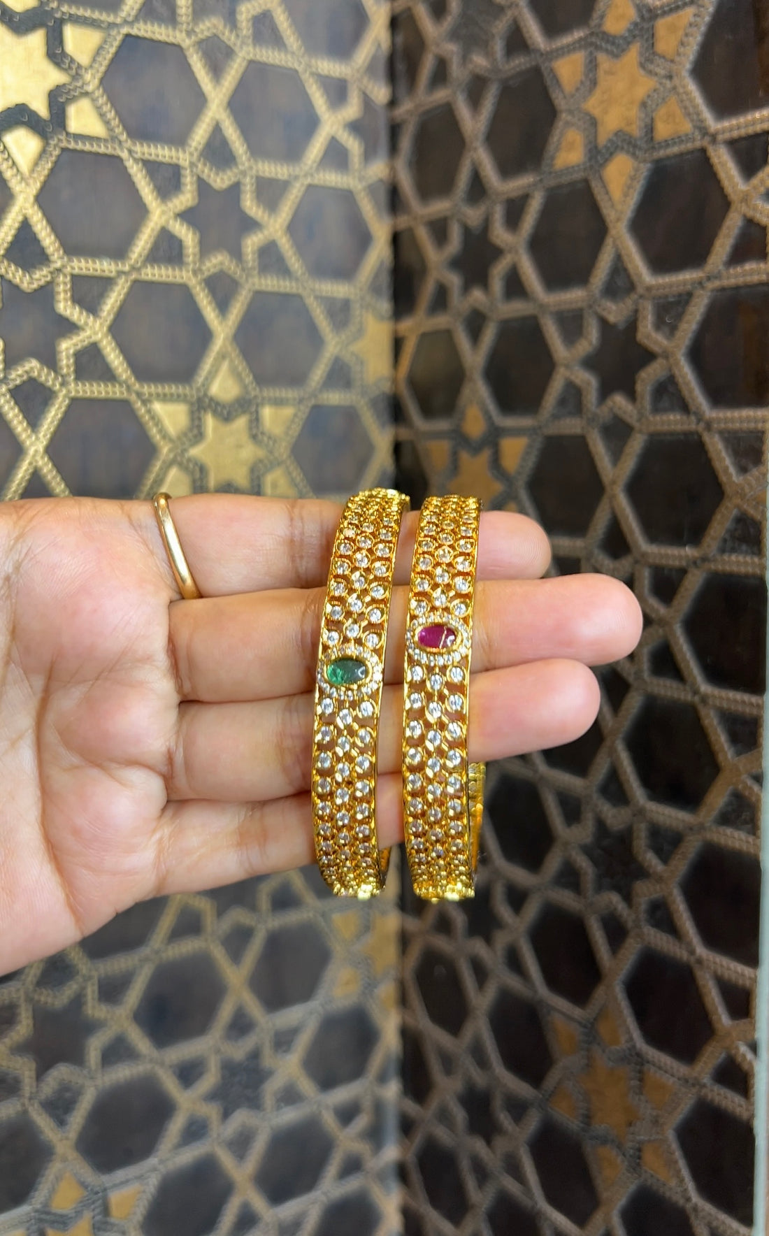 Antique finish bangles CZB005