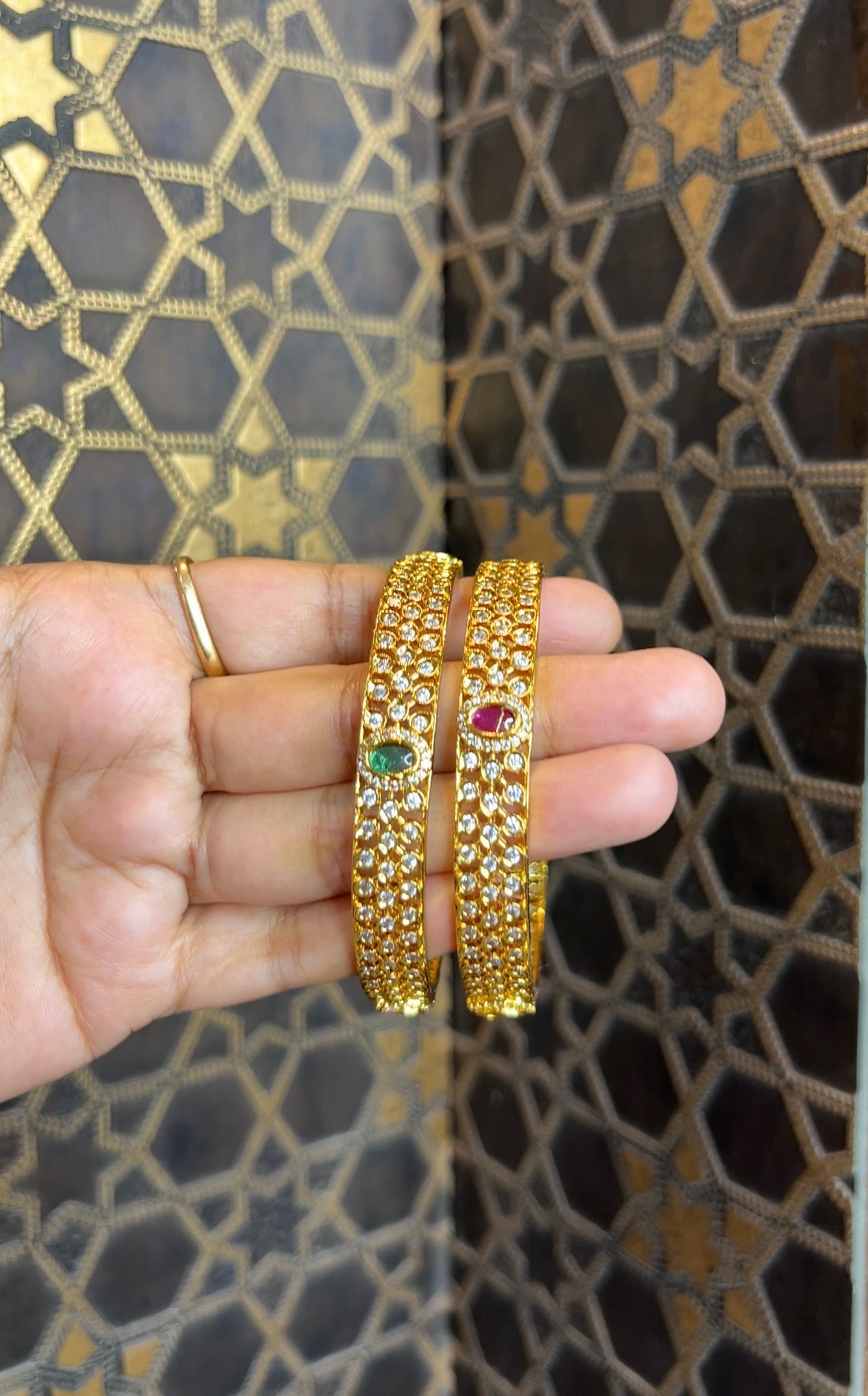 Antique finish bangles CZB005