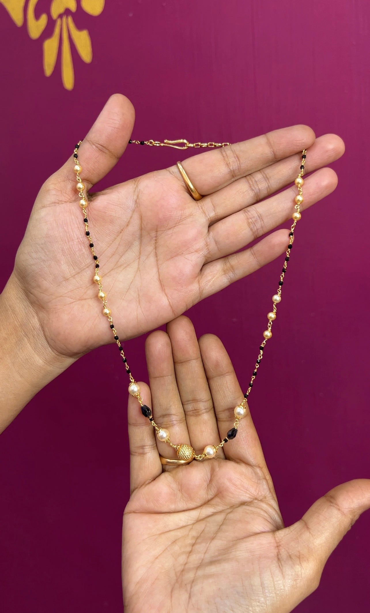 Black beads 18inches BB031