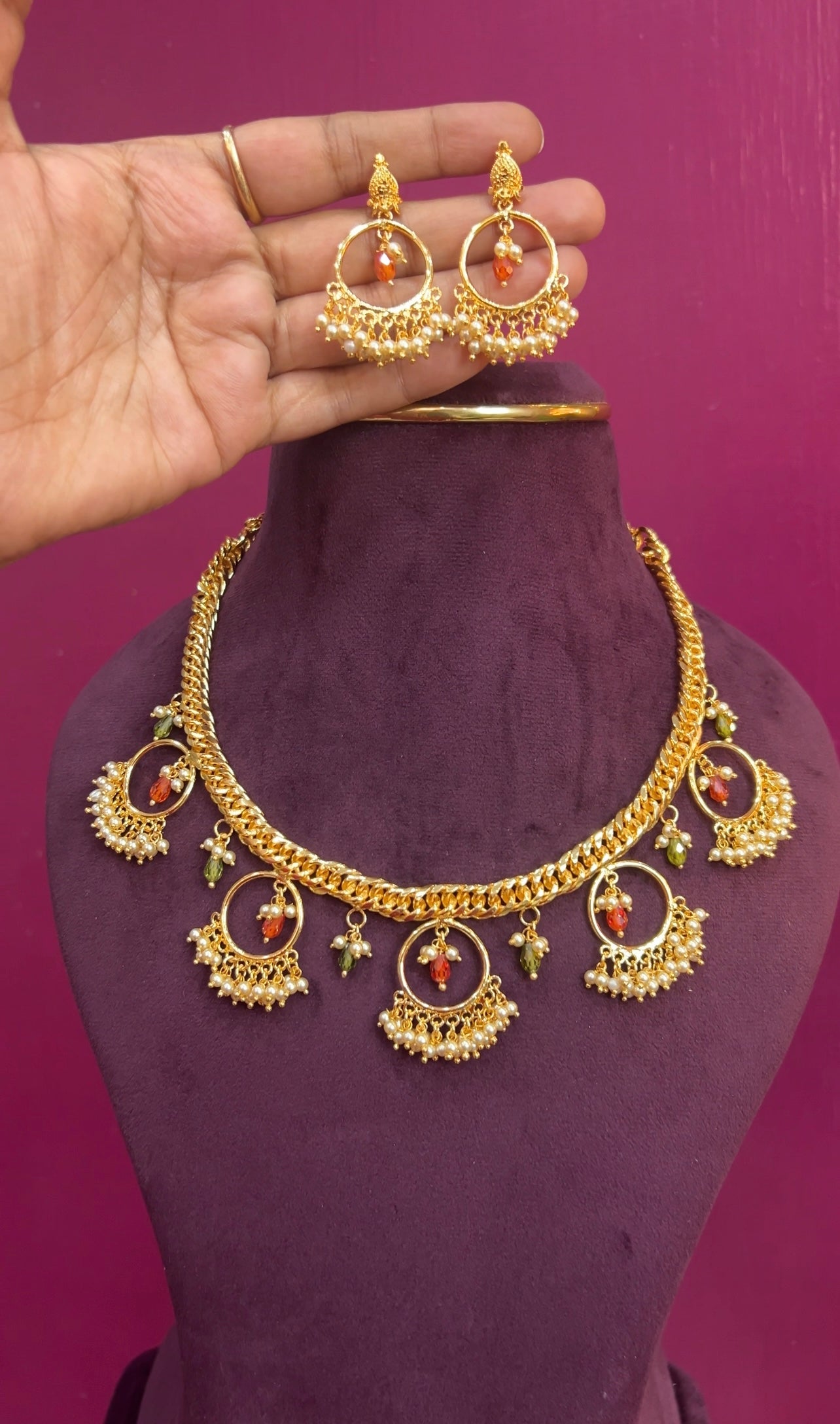 Jalebi necklace NK085