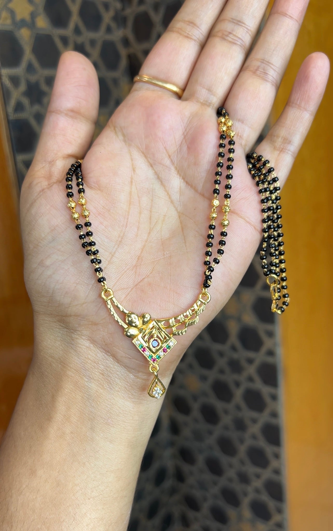 Black beads 18inches BB091