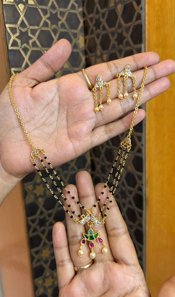 Black beads 18inches BB080