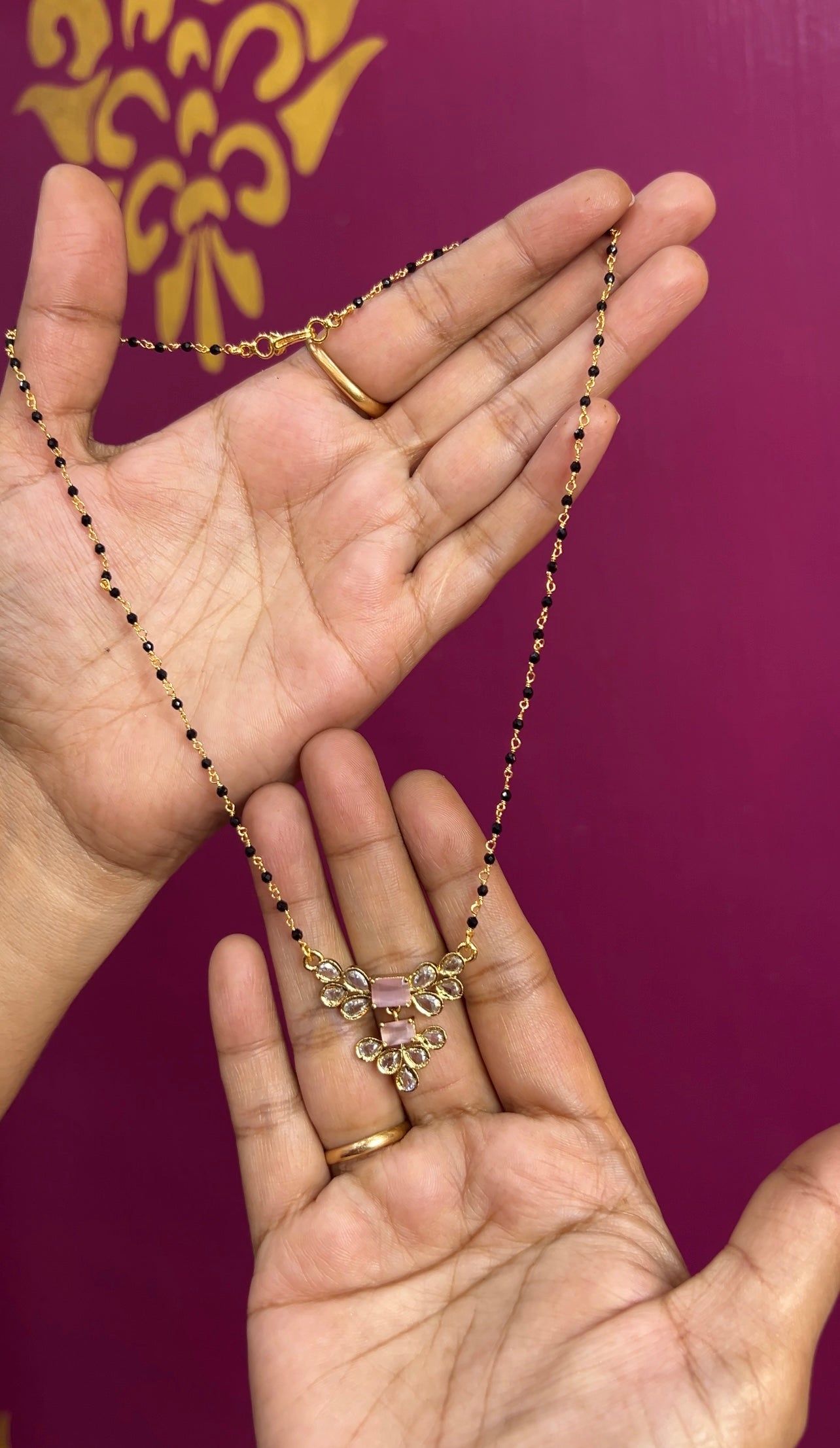 Black beads 18inches BB037