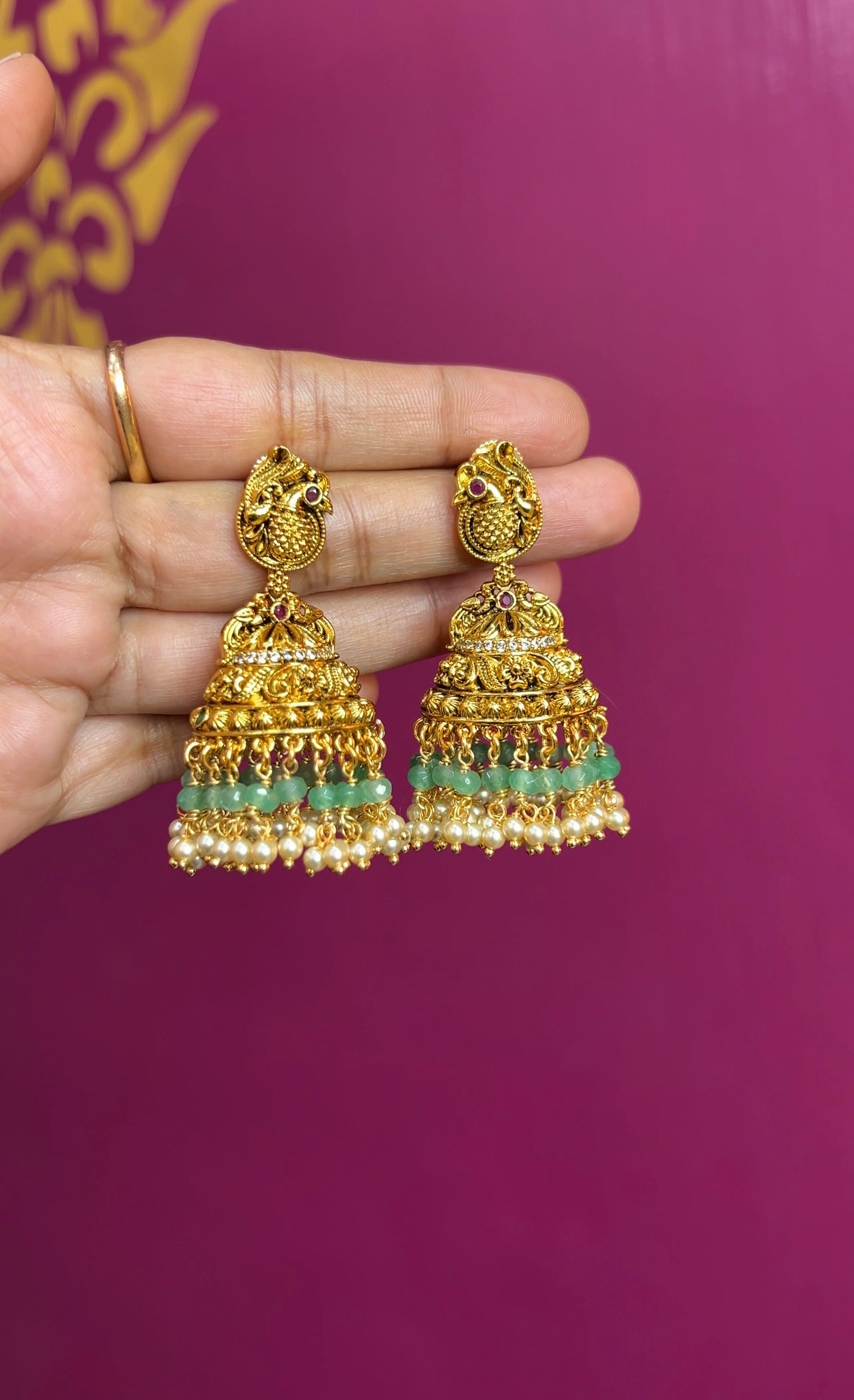 Antique finish earrings ER089