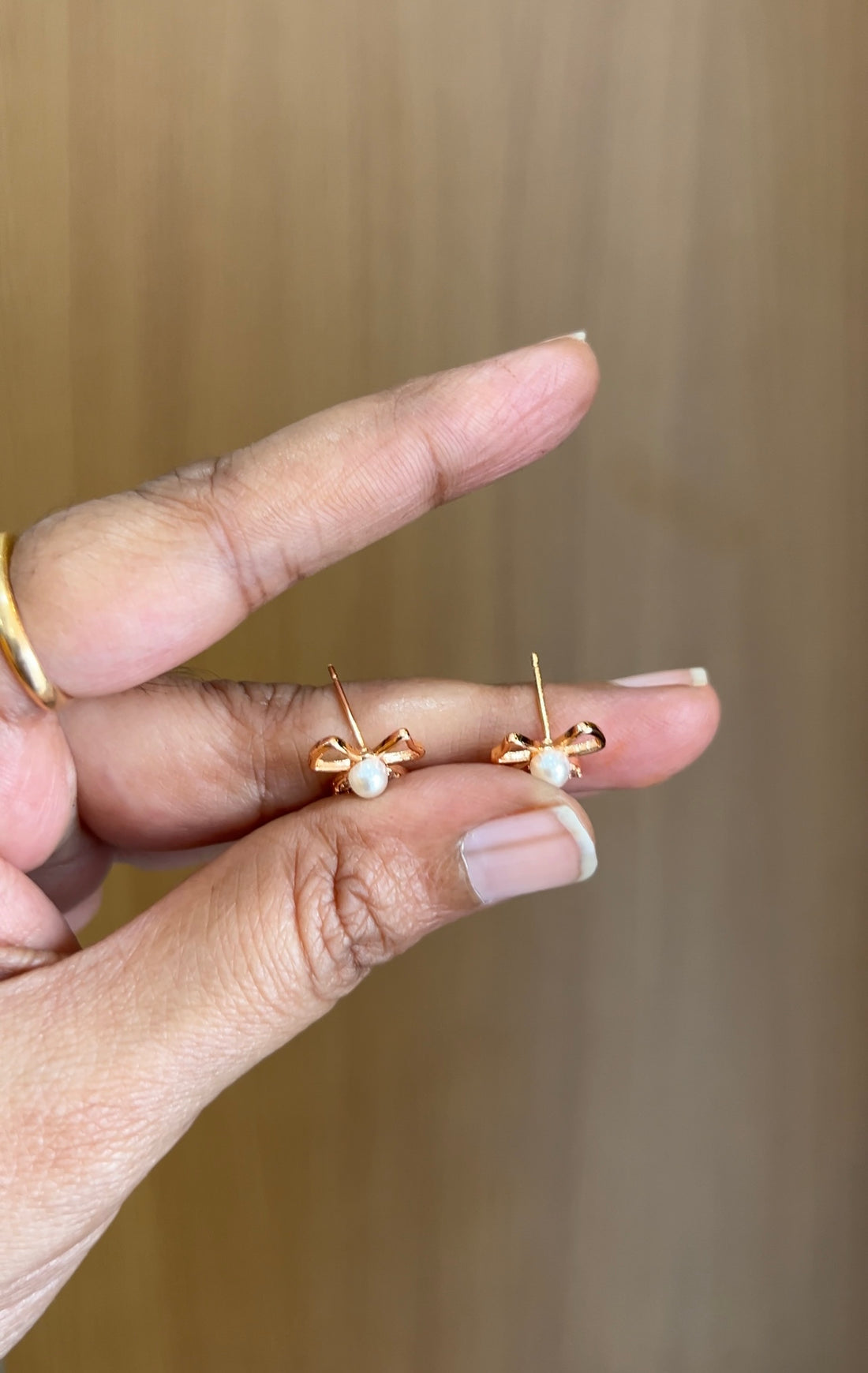 Rose gold earrings RG025