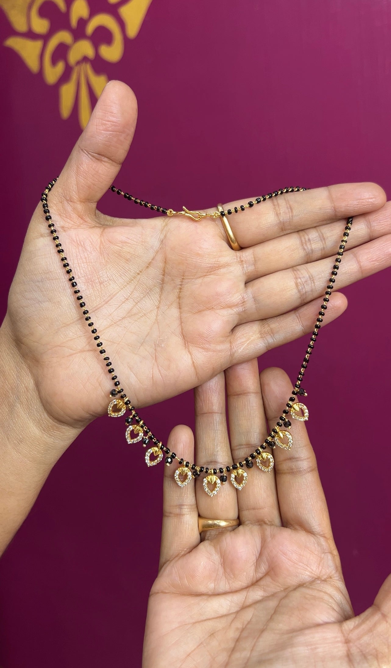 Black beads 16inches BB064