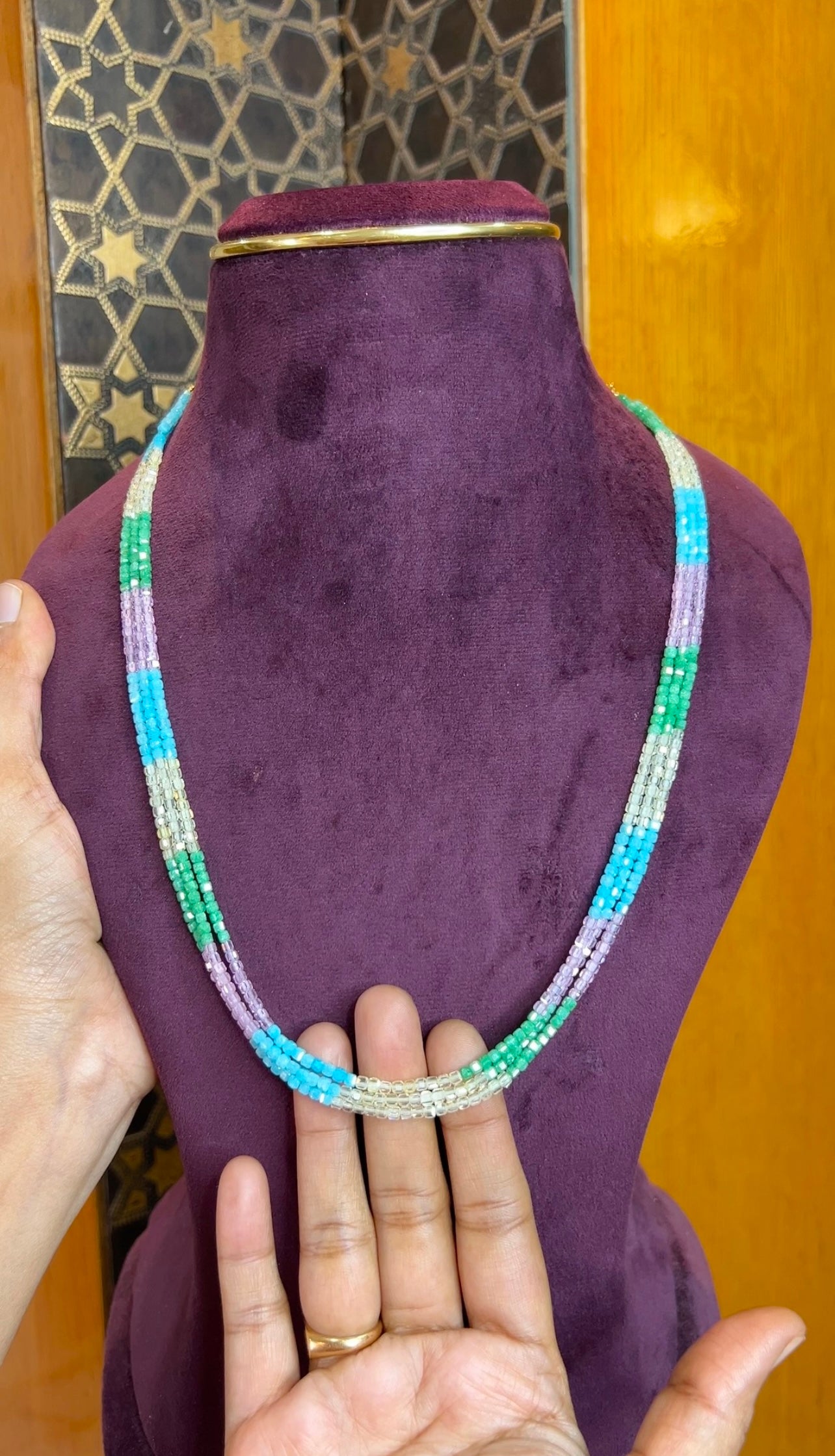 Cz beads chain 18inches BCH057