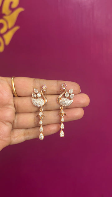 Rose gold earrings RG015