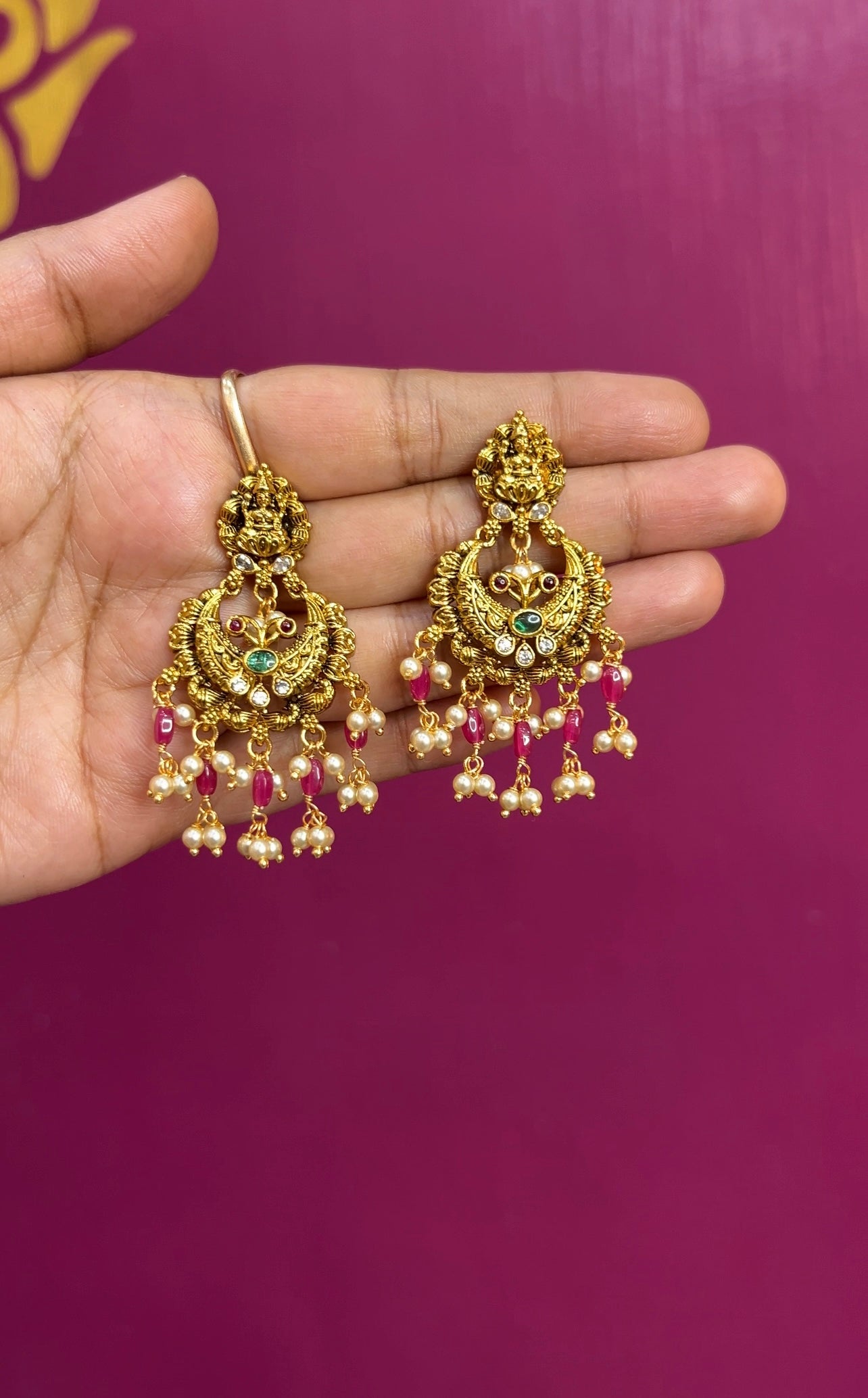 Antique finish earrings ER087