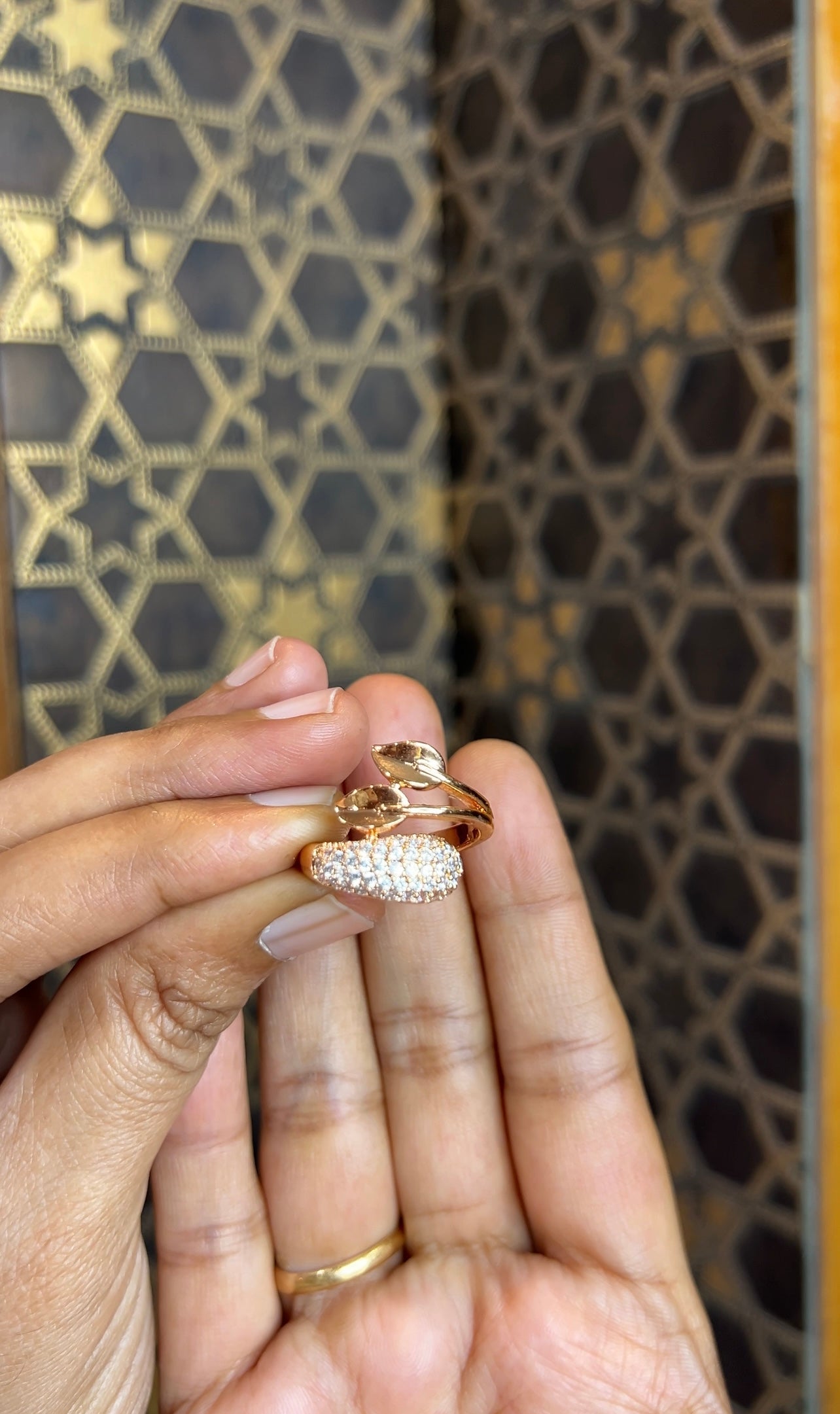 Rose gold adjustable ring RGFR001