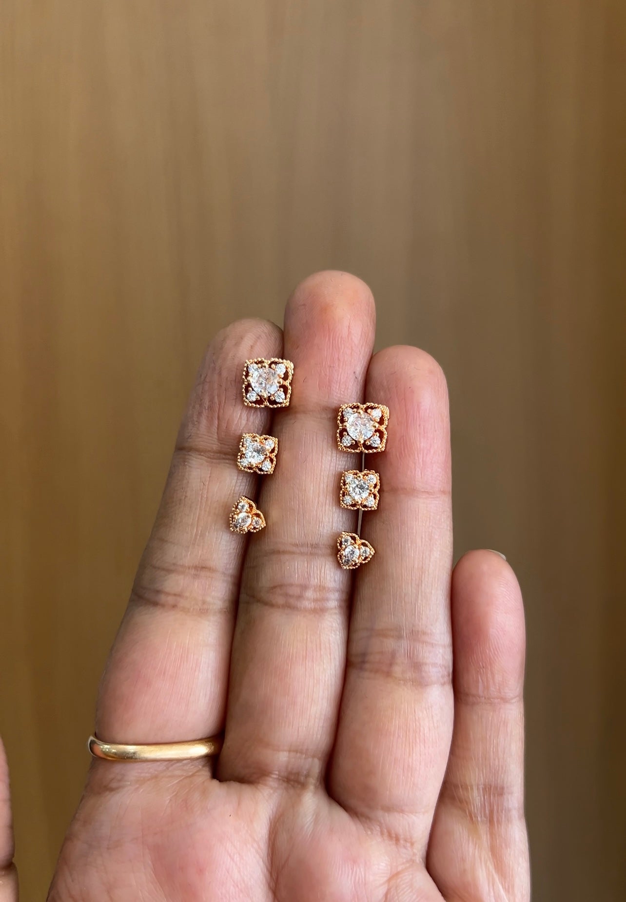 Rose gold earrings RG026