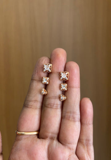 Rose gold earrings RG026