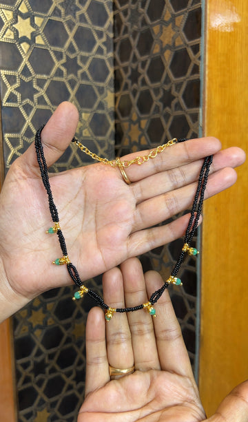 Black beads 16inches BB084