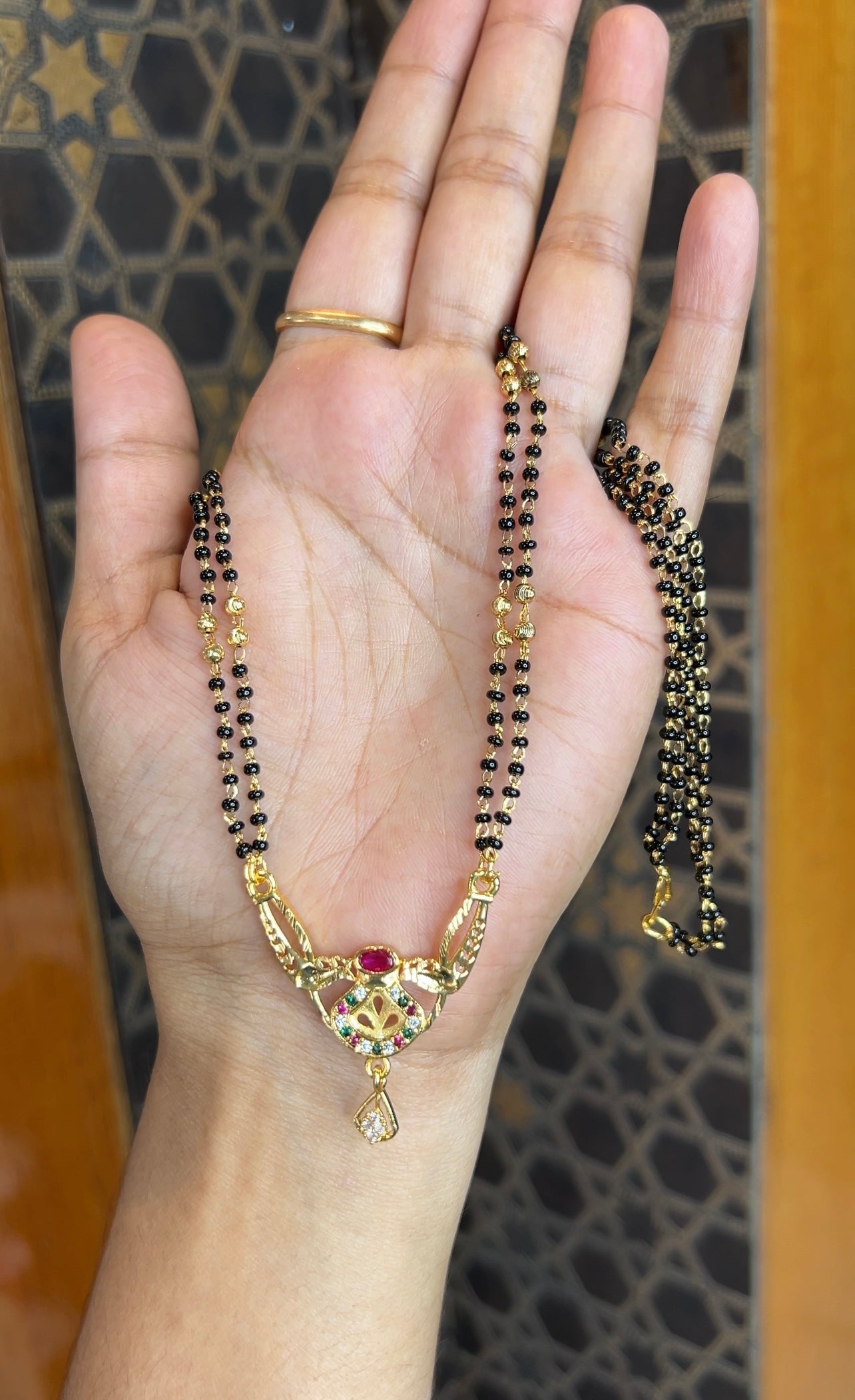 Black beads 18inches BB091