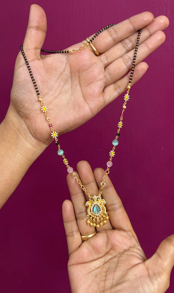 Black beads 18inches BB047