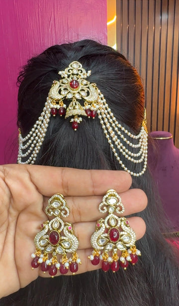 Head set with earrings HS001