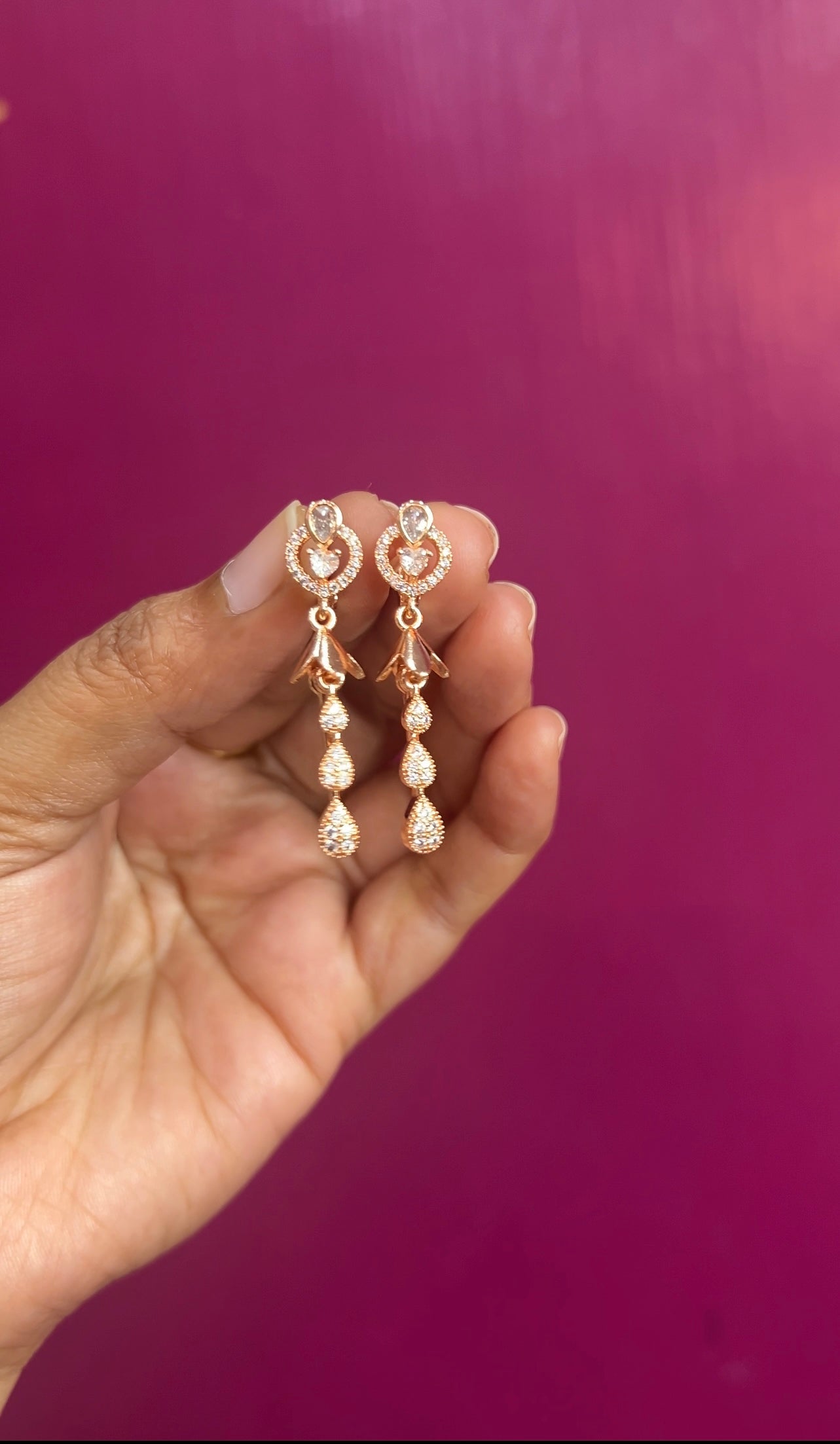 Rose gold earrings RG016
