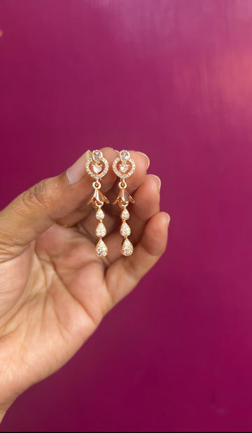 Rose gold earrings RG016