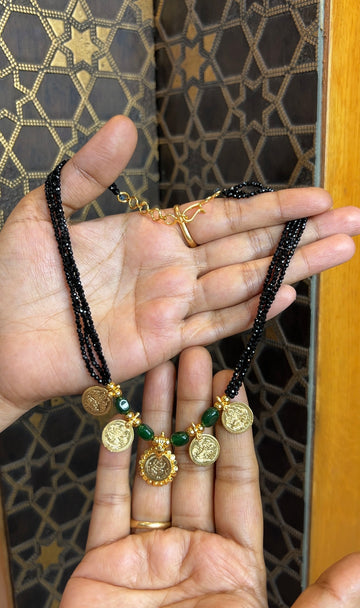 Black beads 16inches BB090