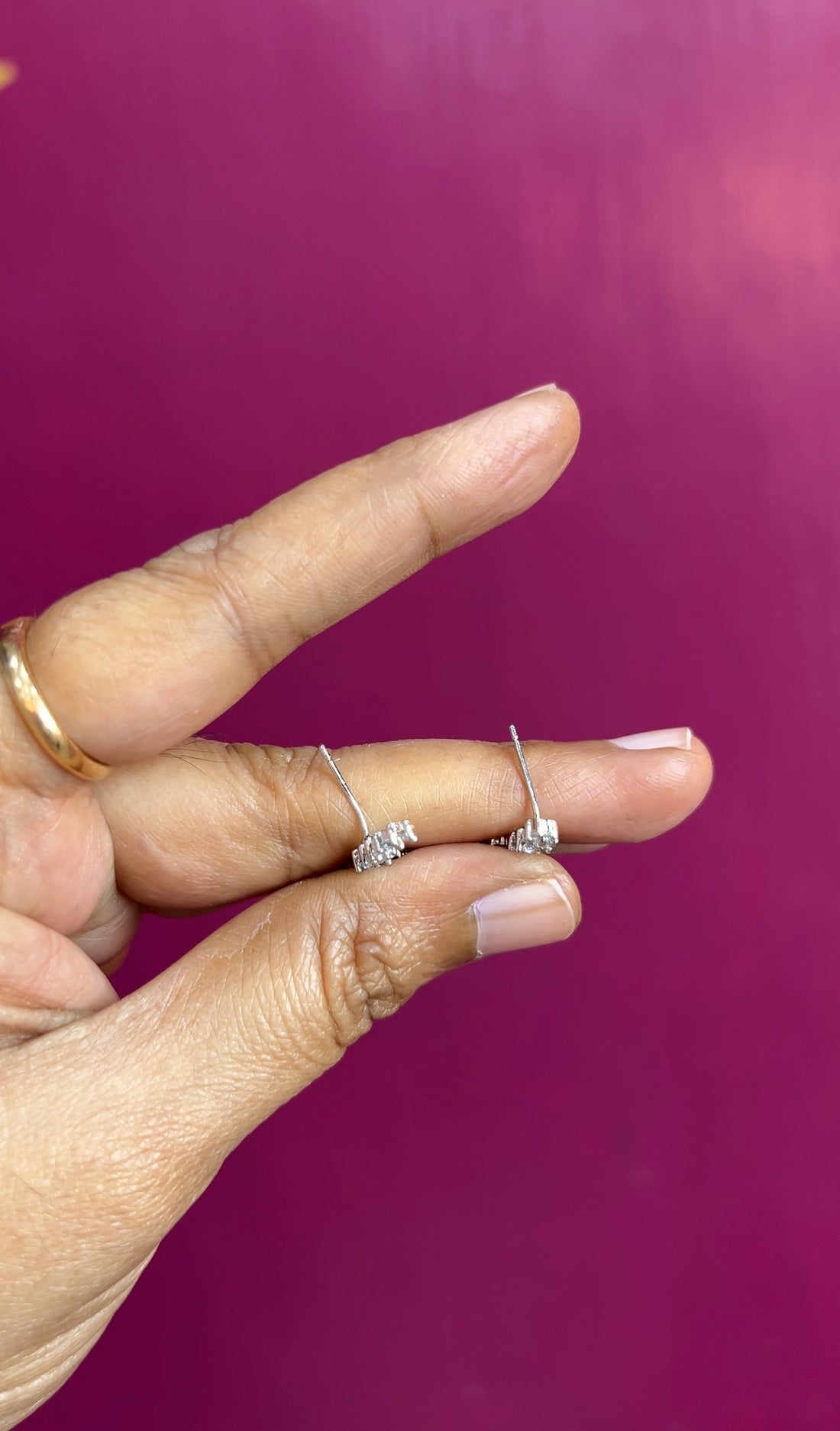 Rhodium finish Earrings ER179