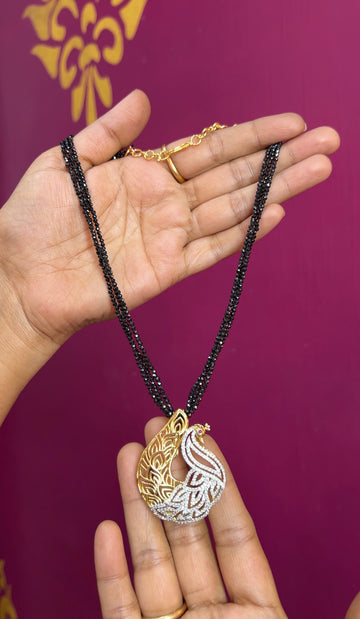 Cz black beads 18inches BB044