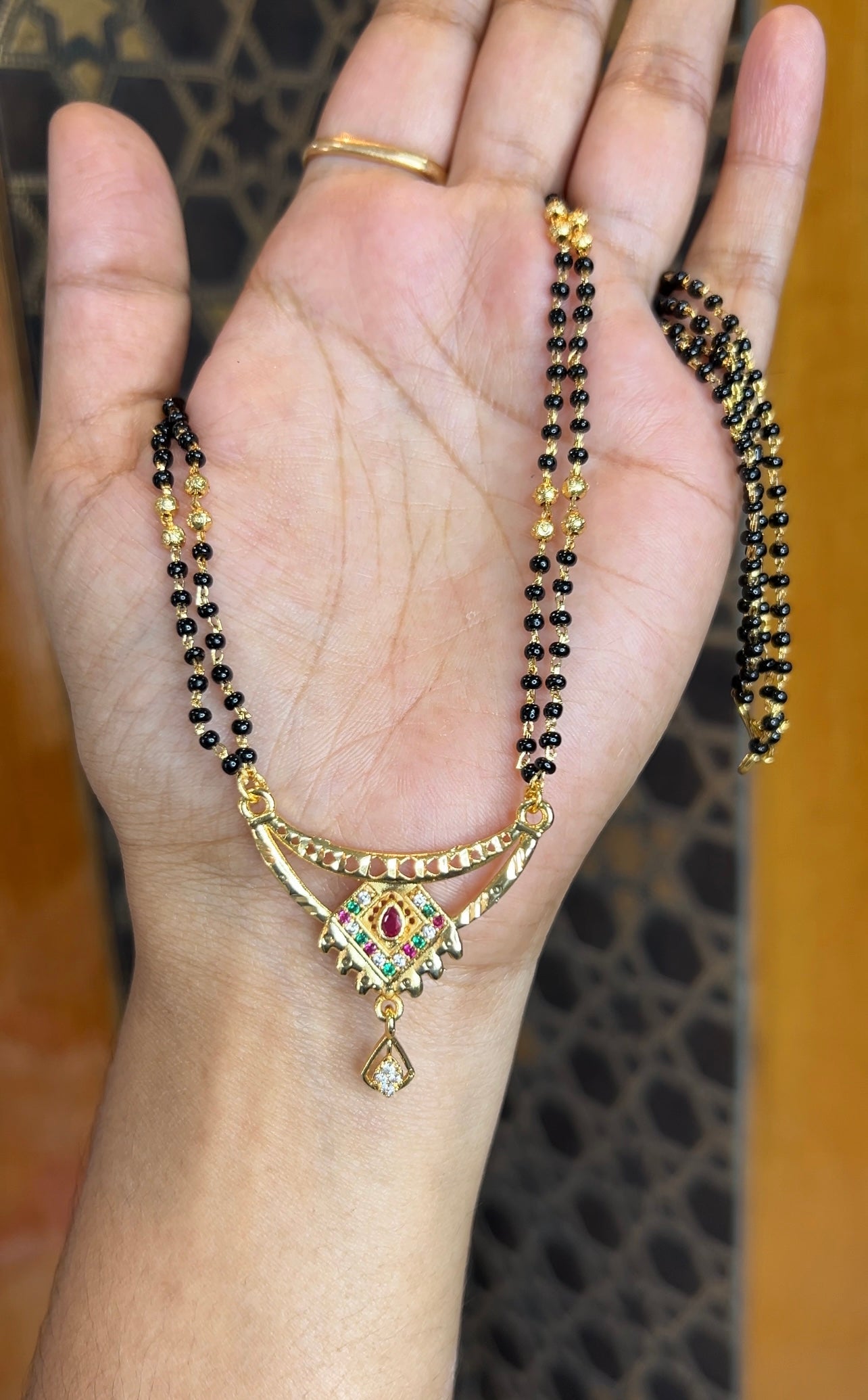 Black beads 18inches BB091