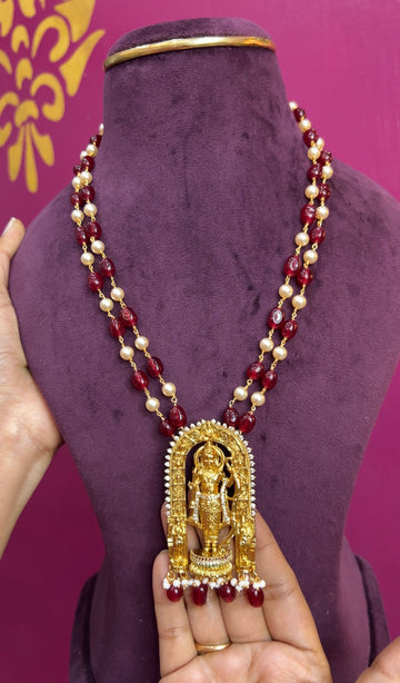 Beads chain with Bala rama locket 22inches LKRAM001