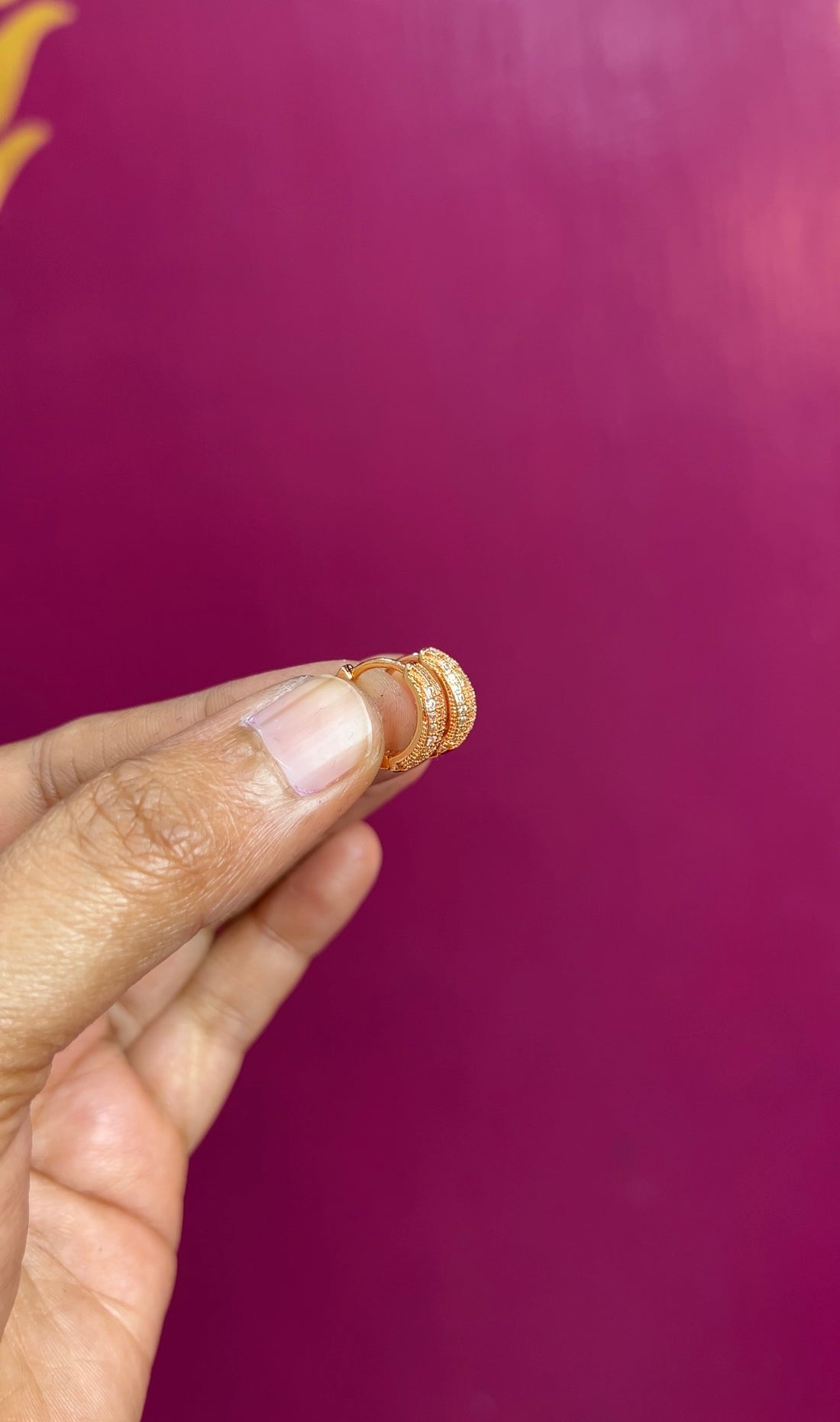 Rose gold earrings RG019