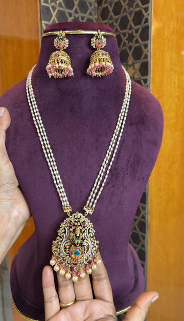 Pearls chain with Meenakari pendant 22 inches BCH055