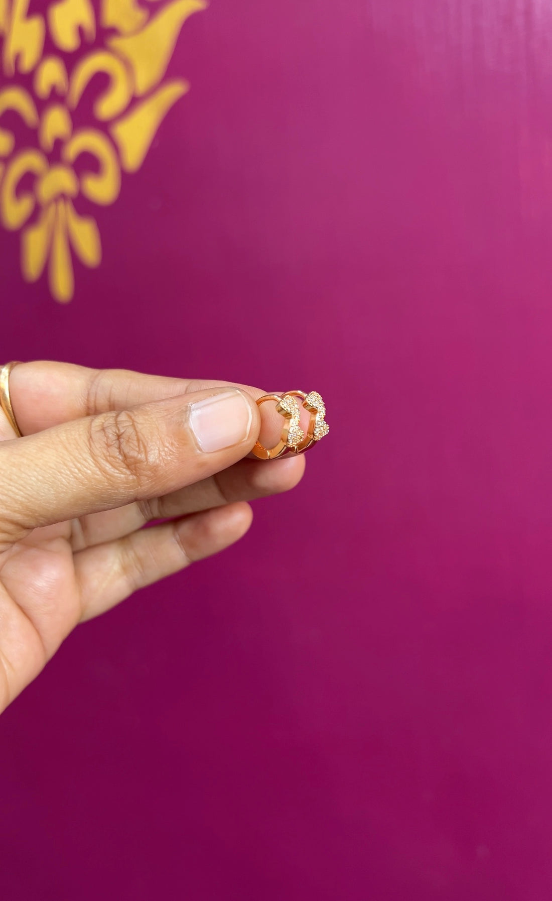 Rose gold earrings RG013