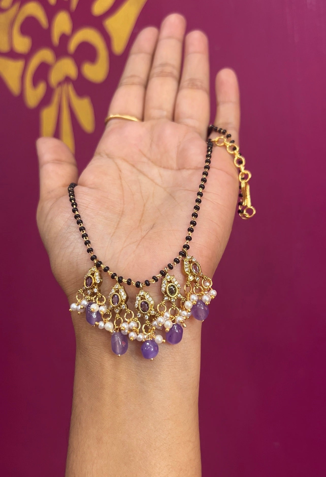 Black beads 16inches