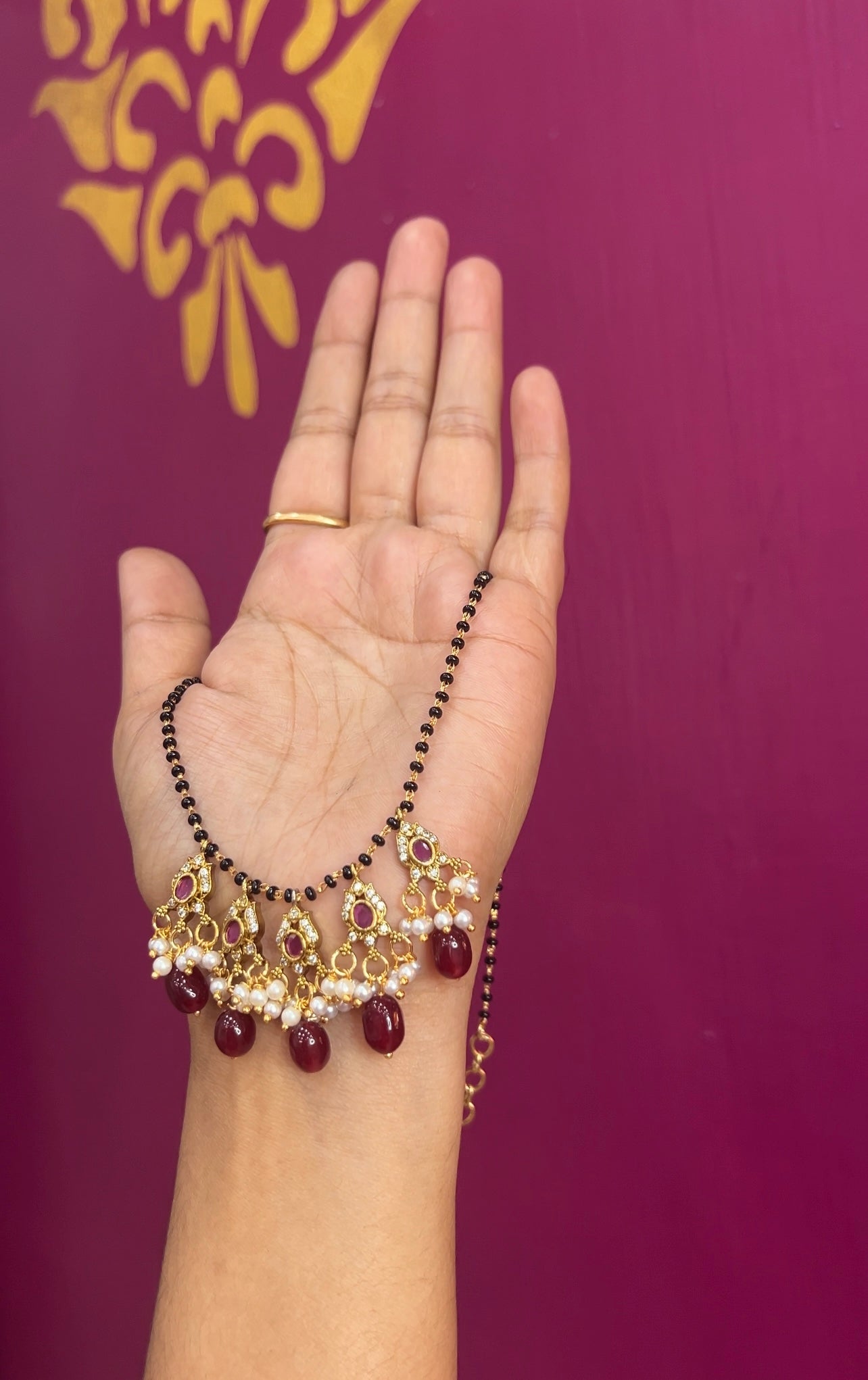 Black beads 16inches