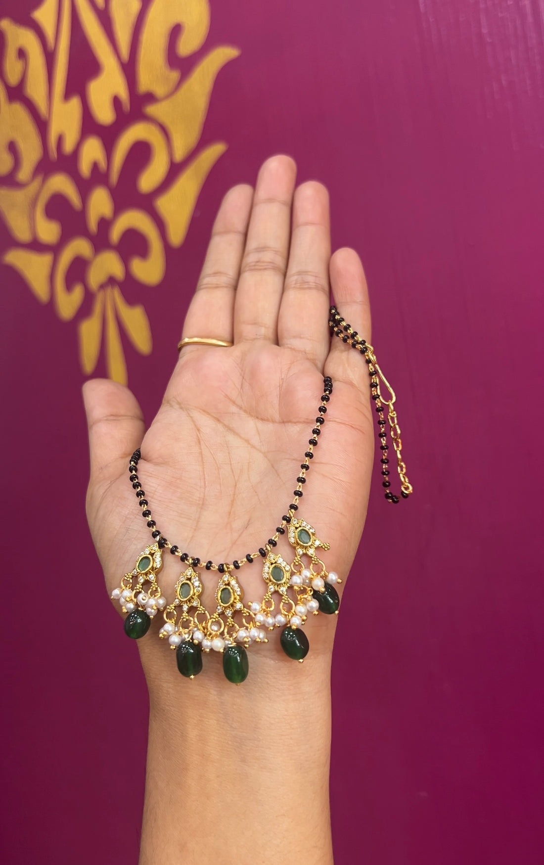 Black beads 16inches