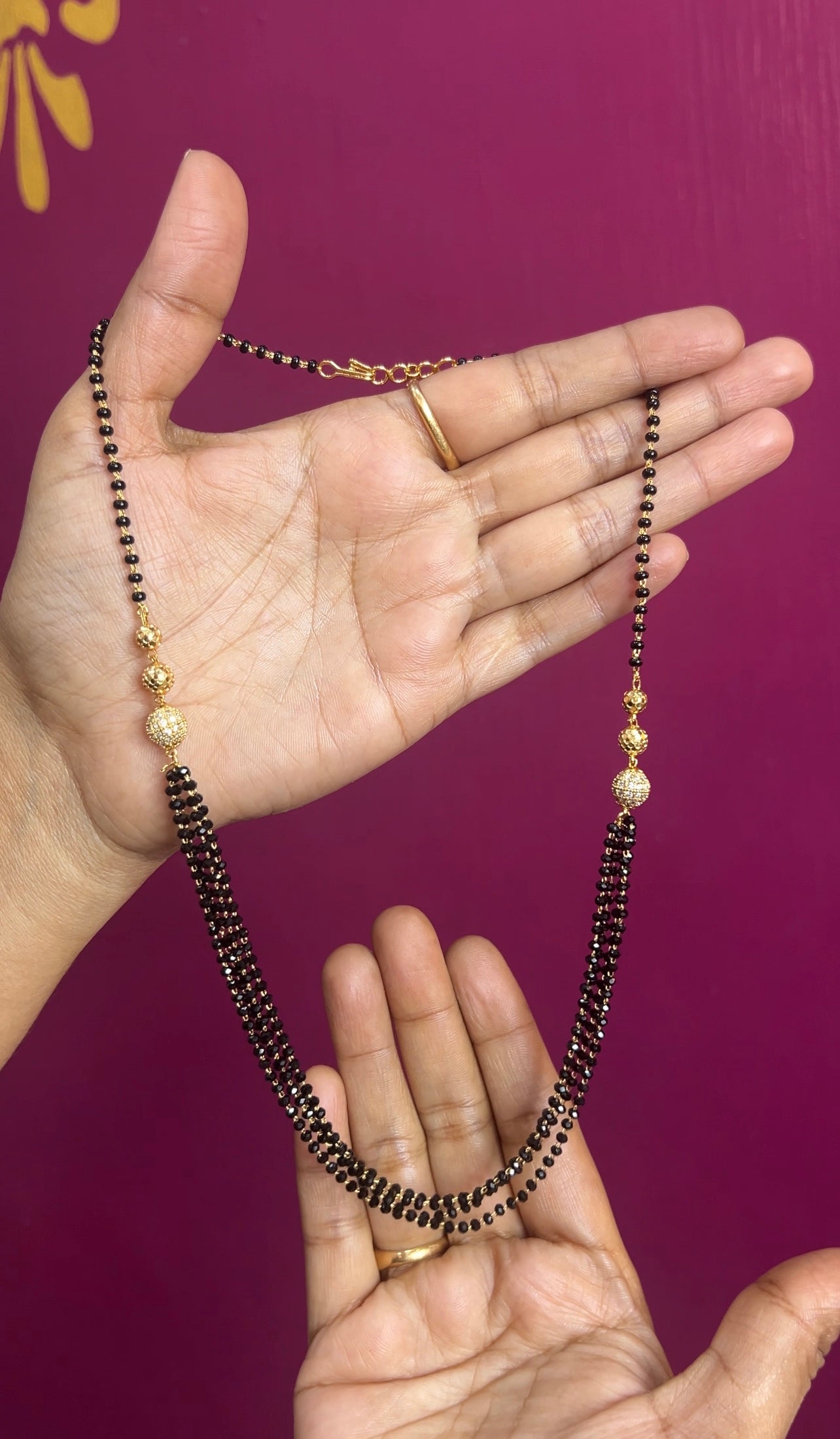 Black beads 18inches BB056