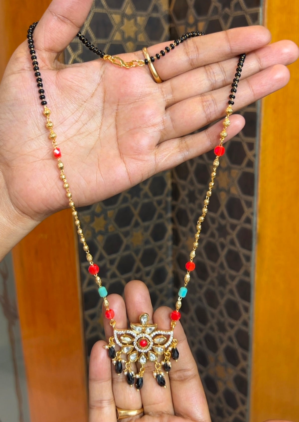 Black beads 18inches BB108