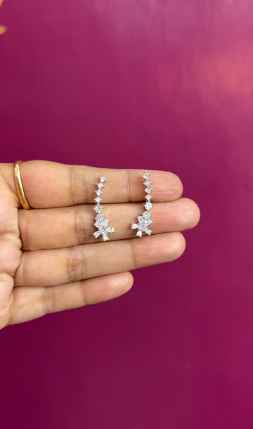 Rhodium finish Earrings ER179